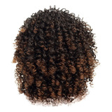 Hort Afro Rizado Mix Gris Peluca De Pelo Con Flequillos Sint