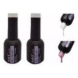 Kit X2 Gel Uv Led Esmaltado Semi Navi V. Lactea Blanco+ Rosa