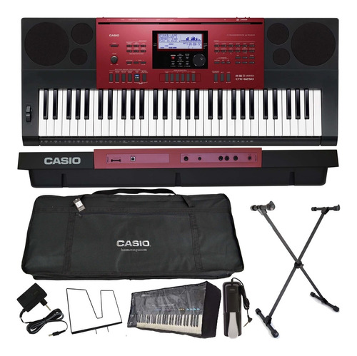 Kit Teclado 61 Teclas Ctk-6250 Casio Capa Bag Pedal Sustain