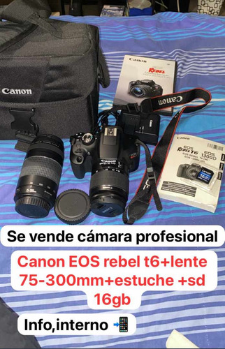 Canon Eos Rebel T6 2 Lentes + Accesorios  