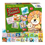 Jogo Memoria Animais E Filhotes Brinquedo Infantil Educativo