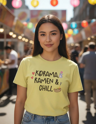 Playera K Pop Ramen K Drama Chill Bucket Regalo | Envío gratis
