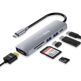 Hub Usb C Adaptador Multipuerto 6 En 1 Para Mac Macbook Win