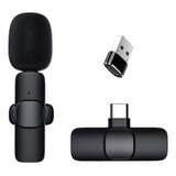 Microfone Lapela Wireless Sem Fio Condensador + Adaptador