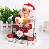 Natal Papai Noel Musical Decoração Saxofone Teclado Bateria