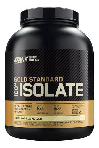 Gold Standard Isolate 5 Lb Proteína Limpia + Envío Gratis