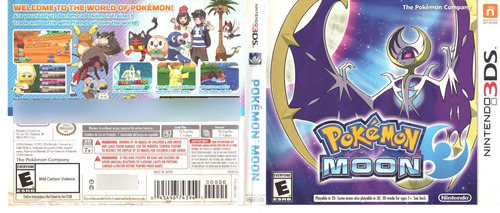 Pokemon Moon 3ds Solo La Portada Original De Repuesto