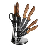  Set Juego Cuchillos 9 Piezas Acero Cocina Profesional 