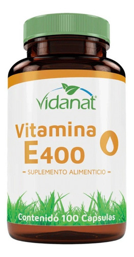 Vitamina E 400 100 Cápsulas Vidanat