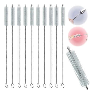 Cepillo Para Lavar Popotes Acero Inoxidable Re-usable 10pz Plateado | MercadoLibre