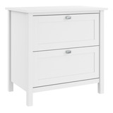 Bush Furniture Broadview - Archivador Lateral De 2 Cajones,. Color Blanco Puro