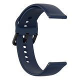 Correa 20mm Flat Hebilla Negra Para Galaxy Watch Active 2