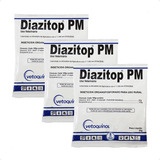 3 Diazitop Pm (mesmo Diazinon) Vetoquinol Inseticida - 25 G