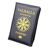 Porta Pasaporte Vegvisir Valhalla Odin Compass Vikingo Poppe