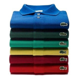 Kit 5 Camisas Gola Polo Piquet Premium Masculina Plus Size