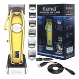 Cortadora De Pelo Kemei Km-53s Dorada 110v/240v