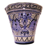 Maceta De Talavera Grande 40 Cm. 100% Original Azul