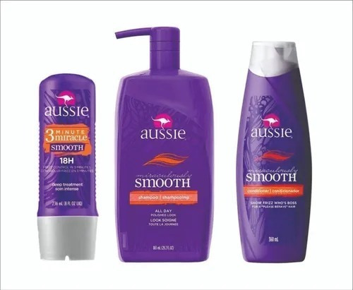 Kit Aussie Smooth Shampoo + Cond E Mascara 3 Minutos