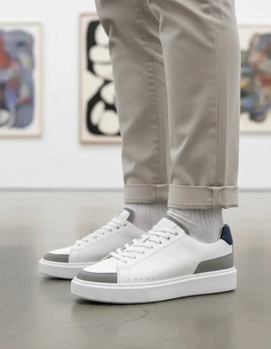 Tenis Hugo Boss Colyn Derb Casual Elegante Color Blanco Para Hombre