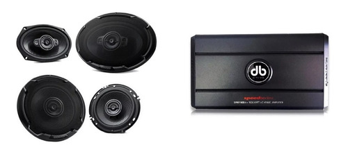 Paquete De Bocinas Kenwood 6x9 Y 6.5+amplificador Db Drive