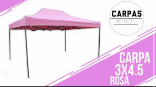 Lona De Repuesto Para Toldo Carpa 3x4.5 Rosa Impermeable