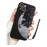 Funda Compatible Con iPhone Patrón De Luna Con Acollador