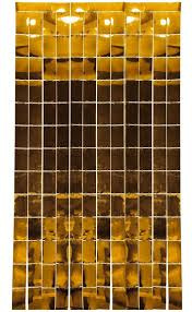 Cortina Cotillón Cuadrada Tipo Panel Color Dorado