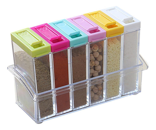 Caja De 6 Piezas Organizador Condimentos Cocina Suministros