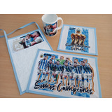 Kit Set Jardin Colegio C/ Taza Argentina Campeon Mundial