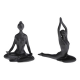 2pcs Moderno Home Yoga Girl Statue Scufplture Creative Home