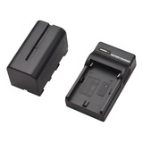 Kit De Cargador Grande Np-f550 F960 Np-f750/ Para Sony F970