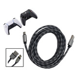 Cabo Usb Tipo C Turbo 3m Carga Controle Celular Resistente