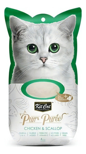 Kit Cat Purr Purée Pollo Ostión - Snack Premio Húmedo Gatos