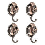 Ganchos De Baño, Cocina Con Ventosa Al Vacio, 4u. Bronce