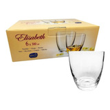 Vasos Cristal Bohemia Para Whisky Agua Elisabeth 300cc X6