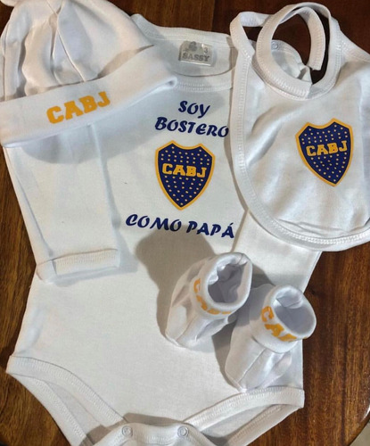 Ajuar Kit Bebé Futbol X4 Prendas! La Mejor Calidad Y Regalo!