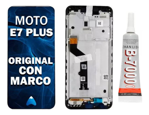 Modulo Motorola Moto E7 Plus Xt2081 Con Marco + Pegamento