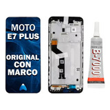 Modulo Motorola Moto E7 Plus Xt2081 Con Marco + Pegamento