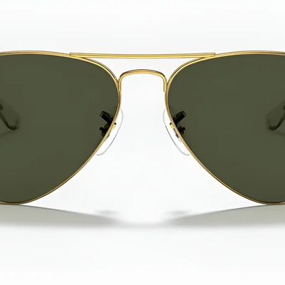 Anteojos de sol polarizados Ray-Ban Aviator Classic talle Large armazón polished black y lente green | Envío gratis
