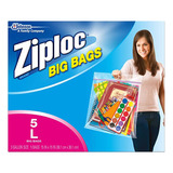 Ziploc Big Bag Con Cierre Doble, Grande, 5 Unidades