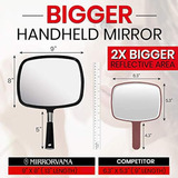 Mirrorvana Espejo De Mano Grande Y Cómodo Con Asa - Modelo D