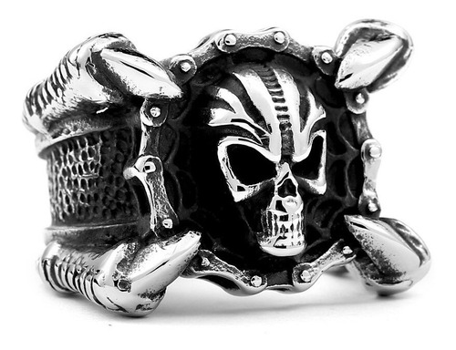 Anillo Garra Dragón Cráneo Calavera Acero Inoxidable Hombre