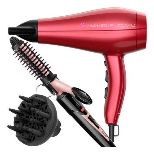 Secador De Cabelo Gama 2200w Salão Difusor Modelador Titanio