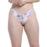 Bikini Tanga Cadera Alta Estampado Lila