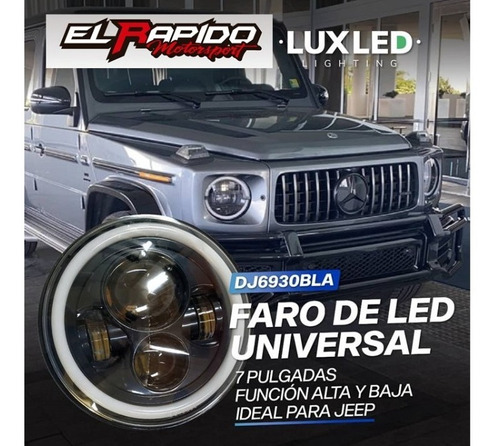 Kit X2 Faro Led Jeep F-100 75w Alta, Baja, Giro Universal 7 