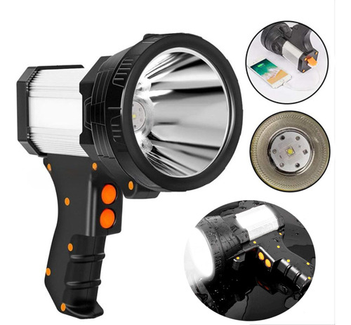 Linterna Led Recargable, Reflector 120000 Lúmenes D