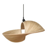 Lampara Colgante De Bambu Con Resina Natural 60 Cms  