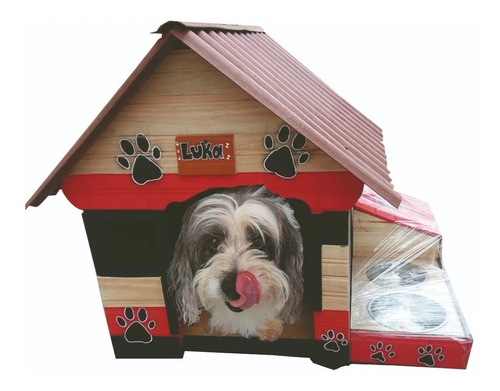 Casas En Madera Para Perros+nombre De Tu Mascota!!