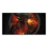 Mouse Pad Gamer Exbom Mp-7035c De Tecido Dragão De Fogo Xg 350mm X 700mm X 3mm