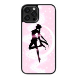 Funda Para Celular Sailor Moon Fondo Rosa Sombra Negro